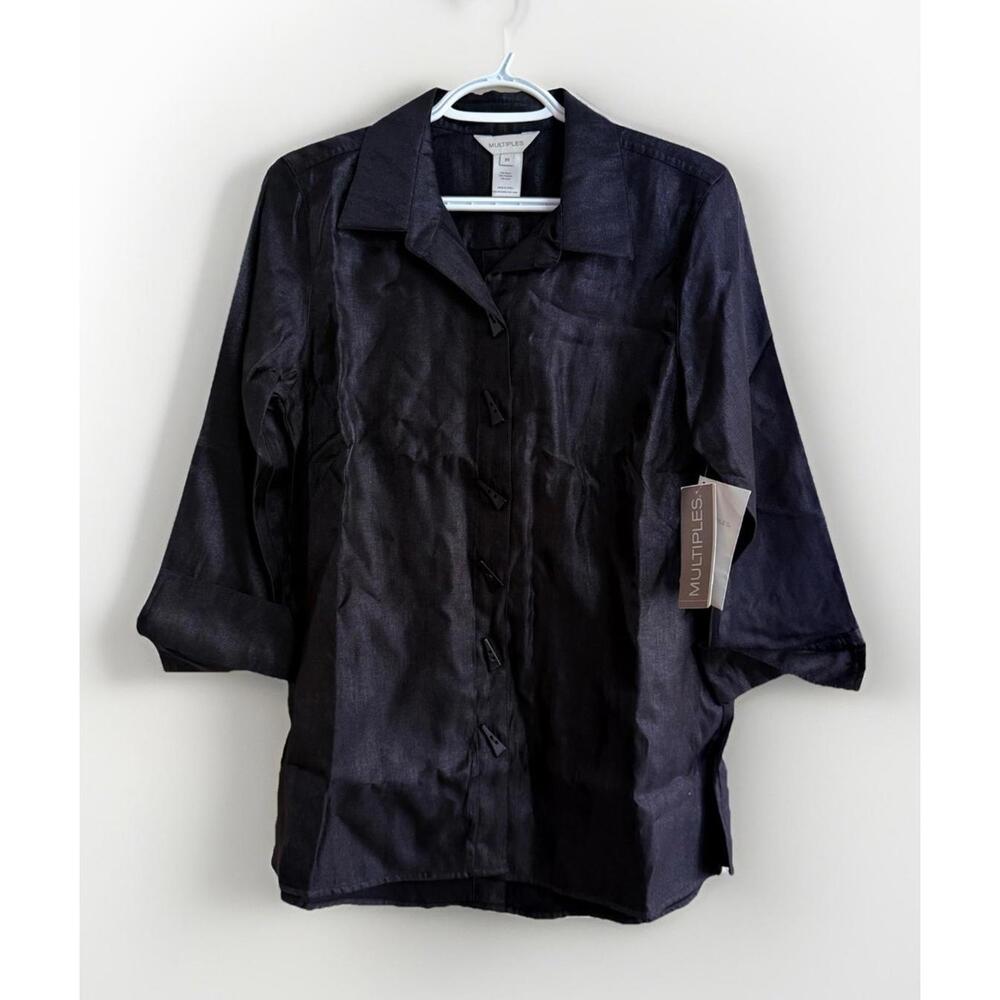 Multiples Women’s Essentials Black XS Shirt Bluse